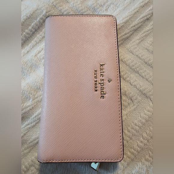 Kate Spade Leather Wallet in Chalk Pink NWOT - Picture 4 of 16